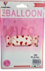 1pc 45 * 105cm Sweet Red-Pink Candy Foil Balloon - Image 2