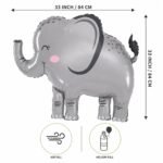 Elephant Shape Foil Balloon 33 Inch - Image 2