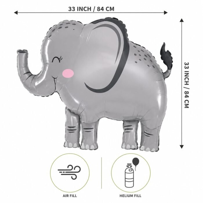 Elephant Shape Foil Balloon 33 Inch - Image 2