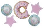Set of 5 Donuts and Stars Foil Balloon