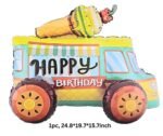 1pc 24.8 * 19.7 * 15.7inch Self standing Ice cream truck foil balloon - Image 2