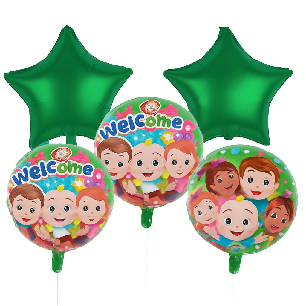 61BMBGDgjzL._SL1024_ Kids Cartoon Theme Foil Balloon Set of 5 Pcs - Image 1