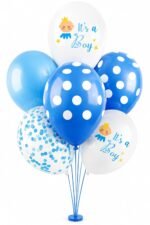 It's a Boy Balloon Stand Kit | Blue & White Baby Shower Table Centerpiece