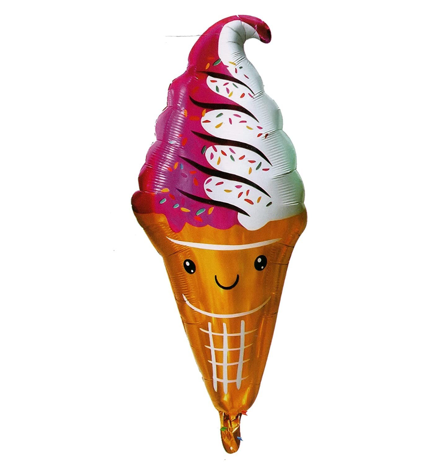 61IoHNUn8AL._SL1500_ Sprinkles Smiling Ice Cream Sweet Celebration Theme Foil Balloon - Image 1