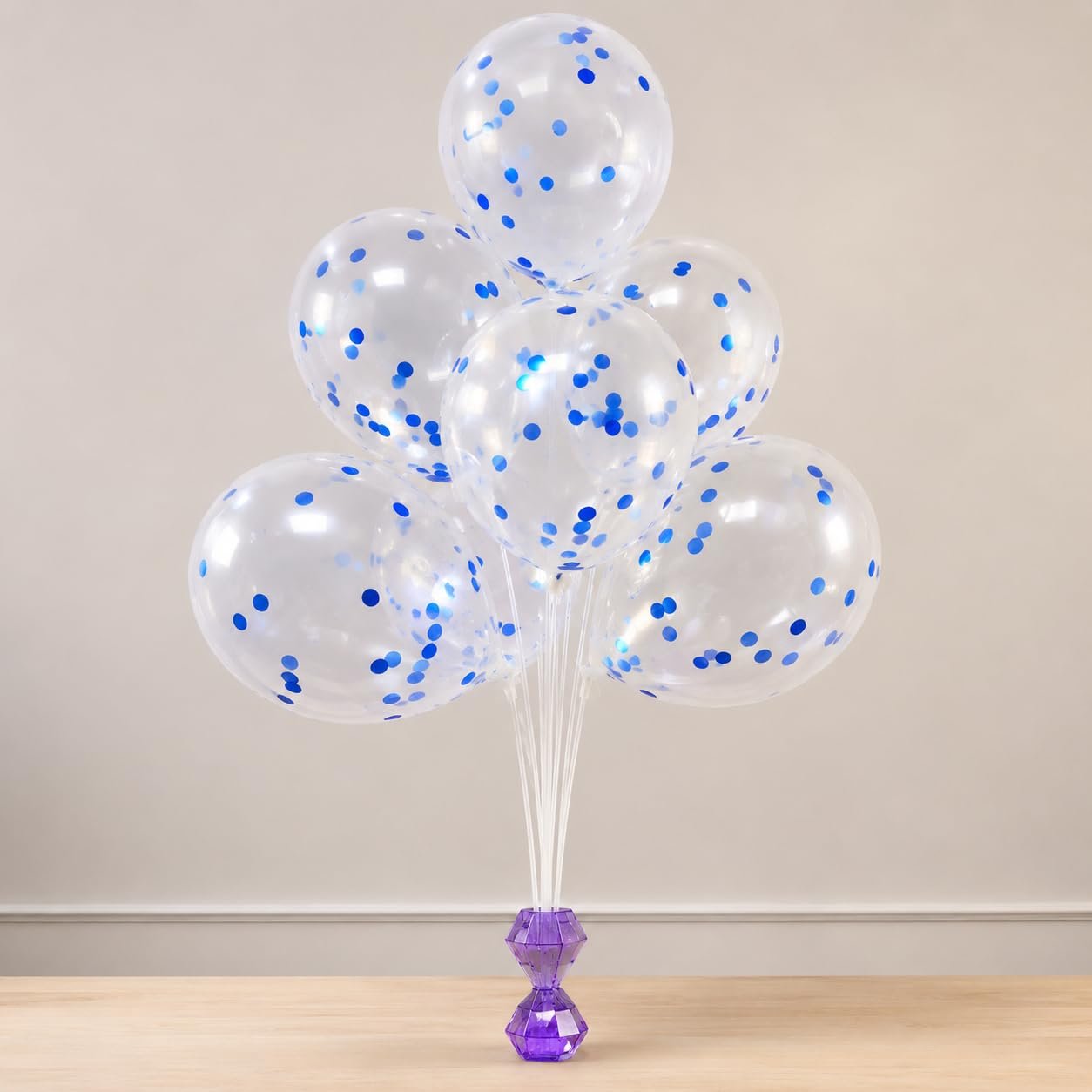 61NOXnU4cuL._SL1254_ Reusable Balloon Stand Kit with 7 Holders, 70cm - Random Color Base - Image 1