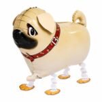 Walking Pug Dog Foil Balloon
