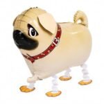 Walking Pug Dog Foil Balloon