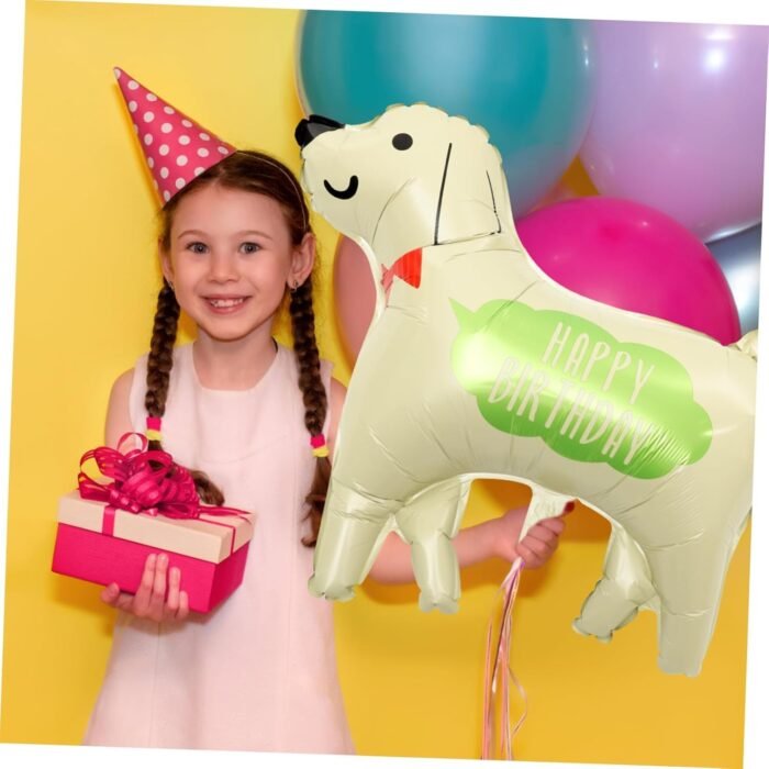 2 Pcs Self Standing Dog Happy Birthday Foil Balloons - Image 2