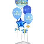 Adjustable Blue Balloon Stand Kit for Birthday Decoration