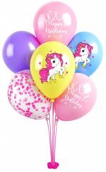 Unicorn Birthday Balloon Decoration Kit with Stand | Balloon Stand
