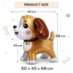 3D Brown Puppy Foil Balloon – Standing Dog Party Decoration (68 cm) - Image 2