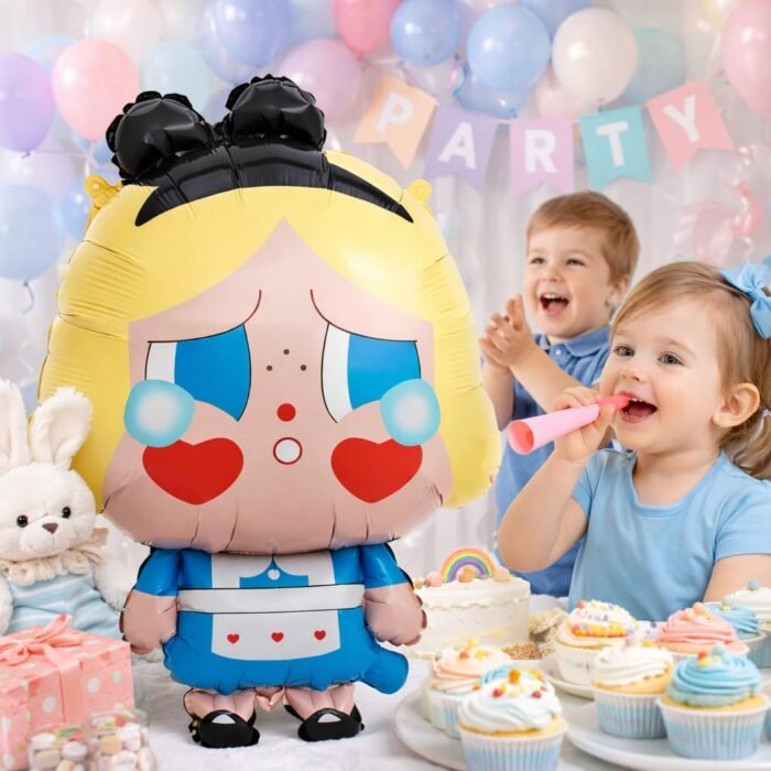 Cartoon Girl Foil Balloon | Large 70 cm - Image 4