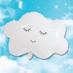 Giant Sleeping White Cloud Foil Balloon (68 x 52 cm) - Image 2