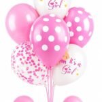 "It's a Girl" Pink & White Balloon Stand Kit – Baby Shower & Welcome Baby Decor