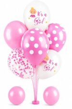 "It's a Girl" Pink & White Balloon Stand Kit – Baby Shower & Welcome Baby Decor