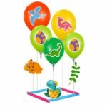 Dinosaur Balloon Stand Kit for Kids Birthday Party Decorations – 15 PCS Set