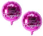 Set of 5 Princess crown foil balloons - Image 6