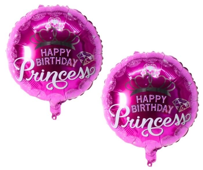 Set of 5 Princess crown foil balloons - Image 6