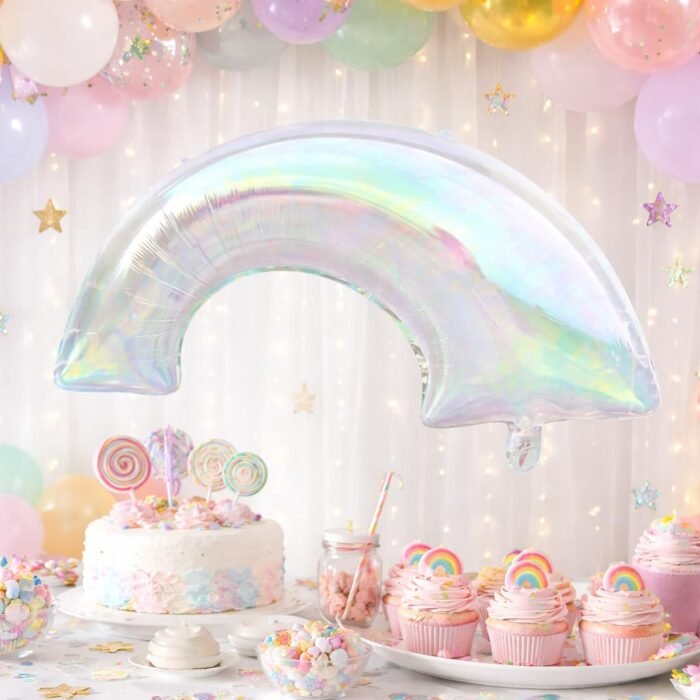 24 Inch Rainbow Shape Foil Balloon 4D Holographic - Image 2