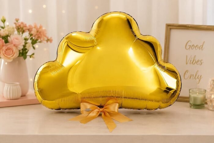 Gold Cloud Foil Balloon 28 x 20 Inch (72 x 51 cm), - Image 5
