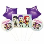 Set of 5 Cartoon Theme Foil Balloons