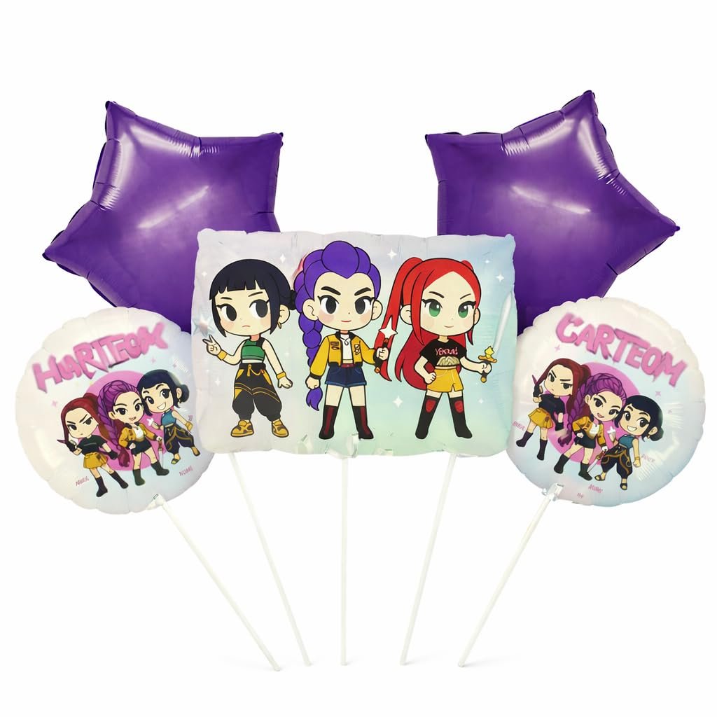 61lBKxuLJrL._SL1024_ Set of 5 Cartoon Theme Foil Balloons - Image 1