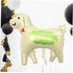 2 Pcs Self Standing Dog Happy Birthday Foil Balloons - Image 3