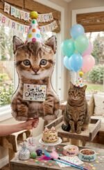Cute the Cat Kitten Foil Balloon 75.5 X 36 cm - Image 2