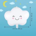 Cute Smiling White Cloud Foil Balloon (48 x 45 cm) - Image 3