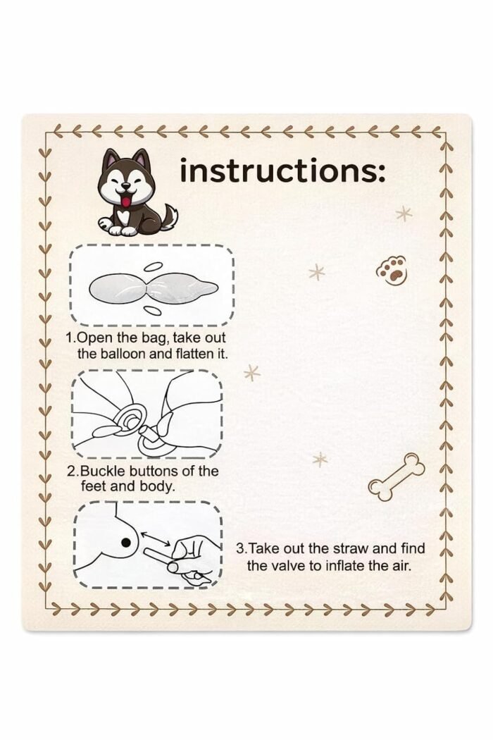 3D Brown Puppy Foil Balloon – Standing Dog Party Decoration (68 cm) - Image 3