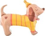 Cute Puppy Dog & Paw Happy Birthday Foil Balloon - Image 3