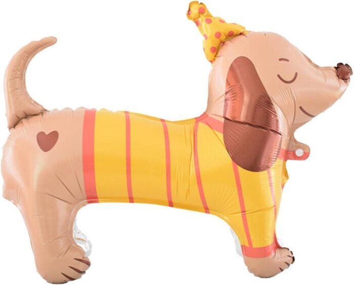 Cute Puppy Dog & Paw Happy Birthday Foil Balloon - Image 3