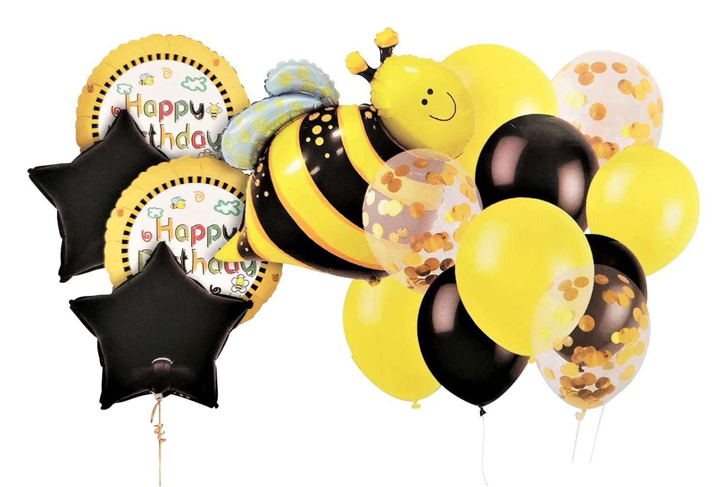 61yG711h7SL._SL1500_ Bee Theme Party Balloon Set - Image 1