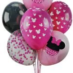 Pink Bow Cartoon Mouse Theme Birthday Balloon
