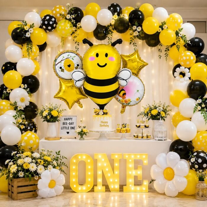 Bee Theme Foil Balloon Bouquet Set - Image 3