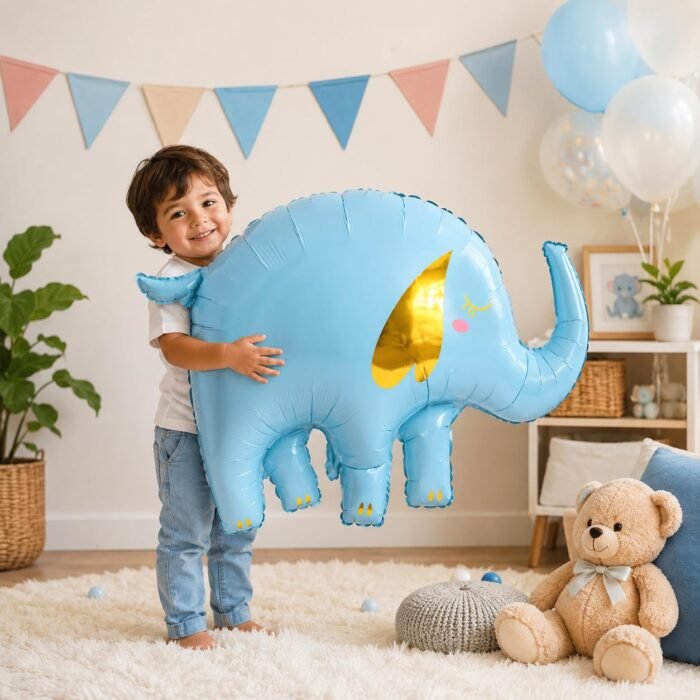 Blue Elephant Foil Balloon 78 x 58 cm - Image 2