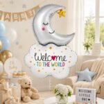 Welcome Baby Moon Foil Balloon - Image 2