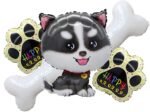 5PCS Corgi Aluminum Film Balloons