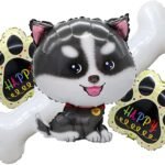 5PCS Corgi Aluminum Film Balloons