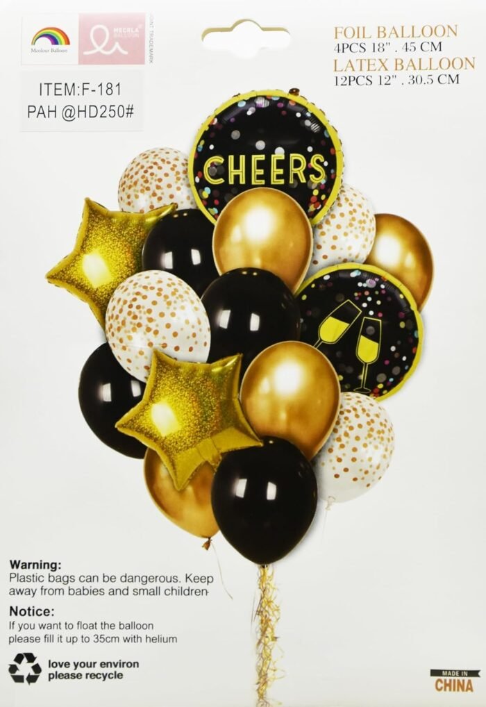 Cheers Balloon Bouquet Round Foil Balloon - Image 4