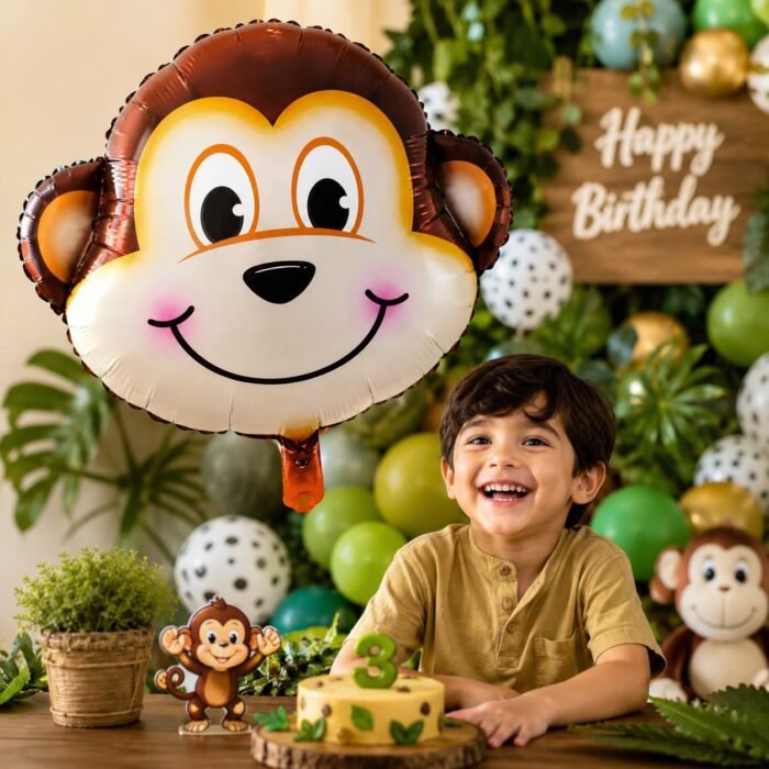 18 Inch Monkey Face Foil Balloon - Image 2
