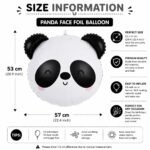 Panda Face Foil Balloon 53 X 57 cm - Image 2