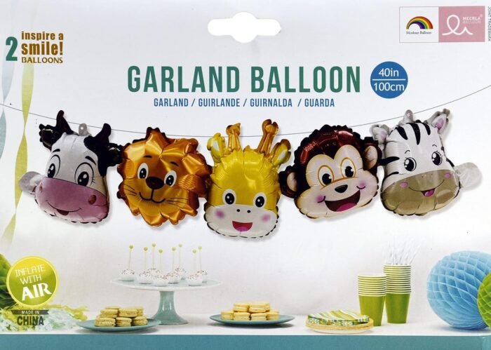 Animal Foil Balloon Garland, Set of 5 - Image 4