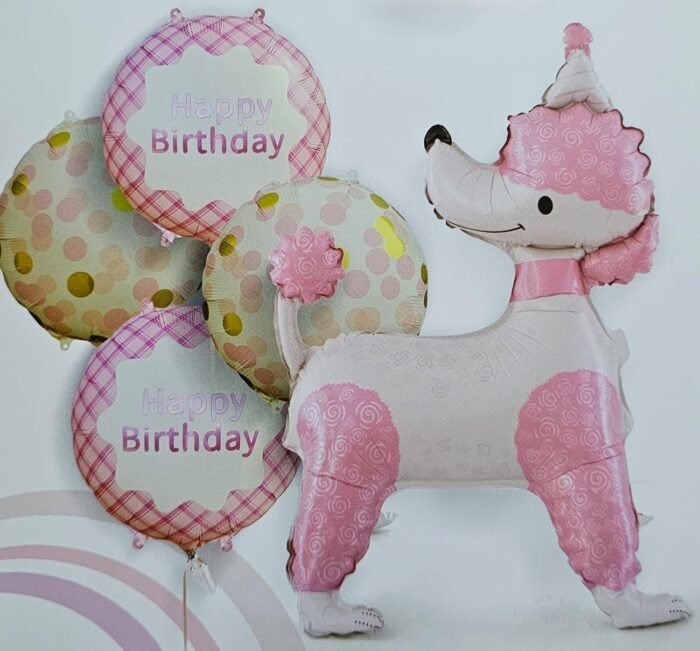 Set of 5 Cute Dog Foil Balloons - Image 5