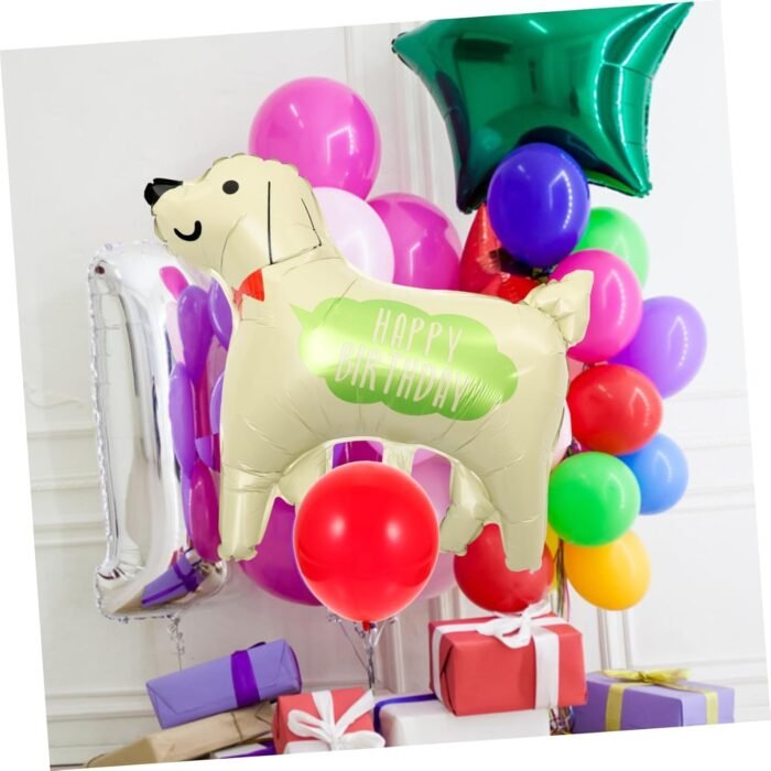 2 Pcs Self Standing Dog Happy Birthday Foil Balloons - Image 5