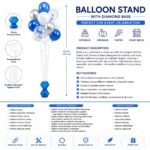 Reusable Balloon Stand Kit with 7 Holders, 70cm - Random Color Base - Image 4