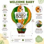 Jungle Hot Air Balloon Foil Balloon 61x46cm - Image 2