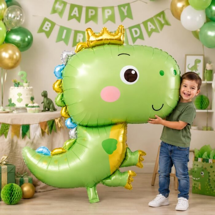 Dinosaur Foil Balloon – 65×79 cm Cute Cartoon Dino Balloon - Image 2