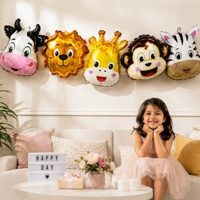 Animal Foil Balloon Garland, Set of 5 - Image 2