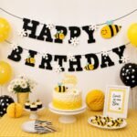 Bee Theme Happy Birthday Bannerzf - Image 2